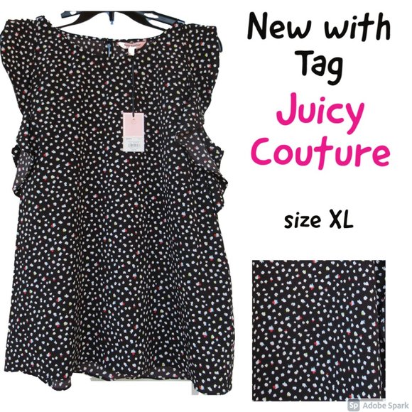 Juicy Couture Tops - ❌Last Chance❌ 💜$12ifbundle3 NWT Juicy Couture ruffle sleeve tank size XL
